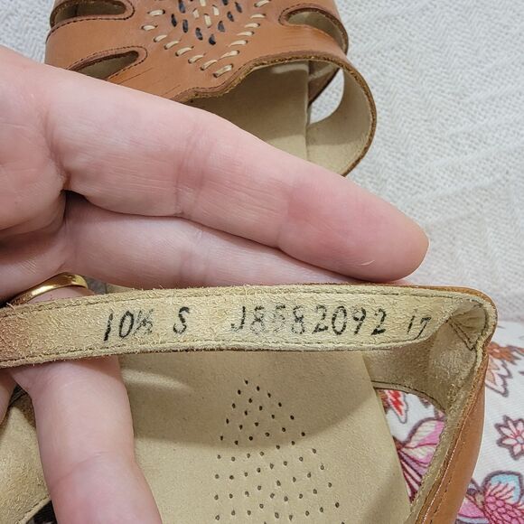 SAS Huarache Quarter Strap Sandal Antique Tan Brown Size 10.5 S Clean EUC - Picture 6 of 16